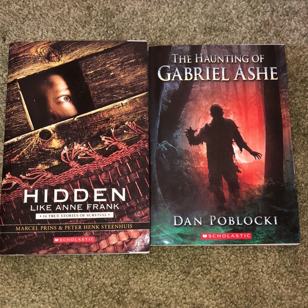 2 Books - Hidden Like Anne Frank & The Haunting of Gabriel Ashe